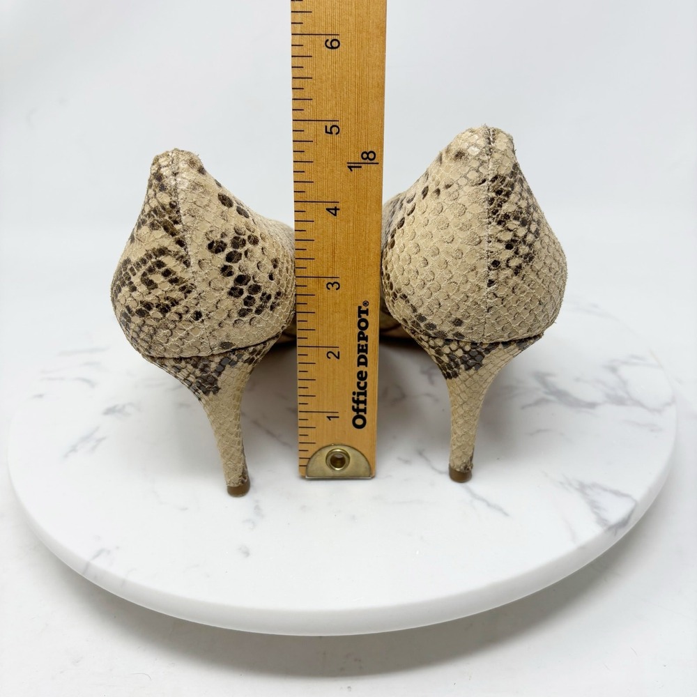 Louise et Cie Jordyna Snake Print Leather Pointed Toe Kitten Heels Shoes Size 8M - Picture 9 of 10